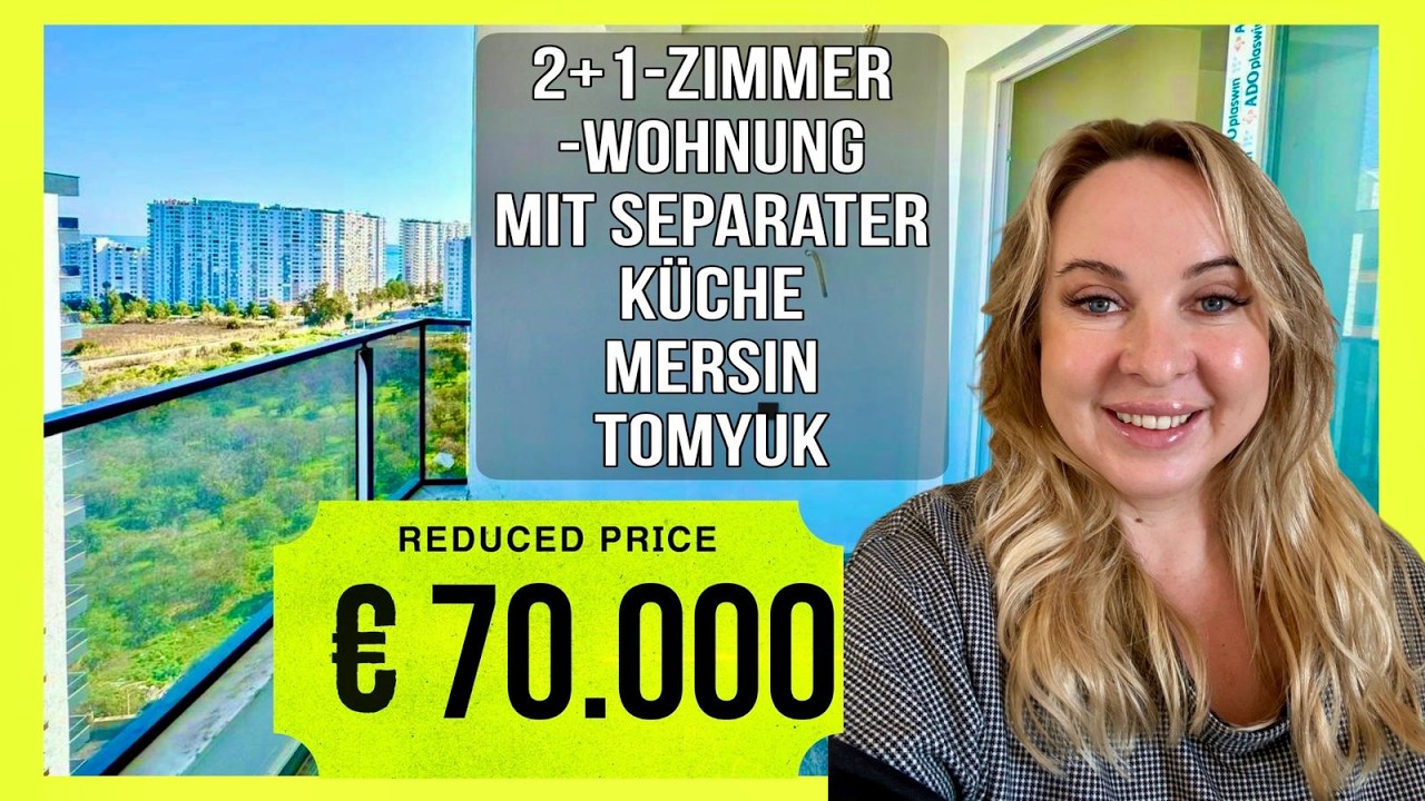 🔥Dringender Verkauf einer 2+1-Wohnung in Mersin mit separater Küche für 70.000 €