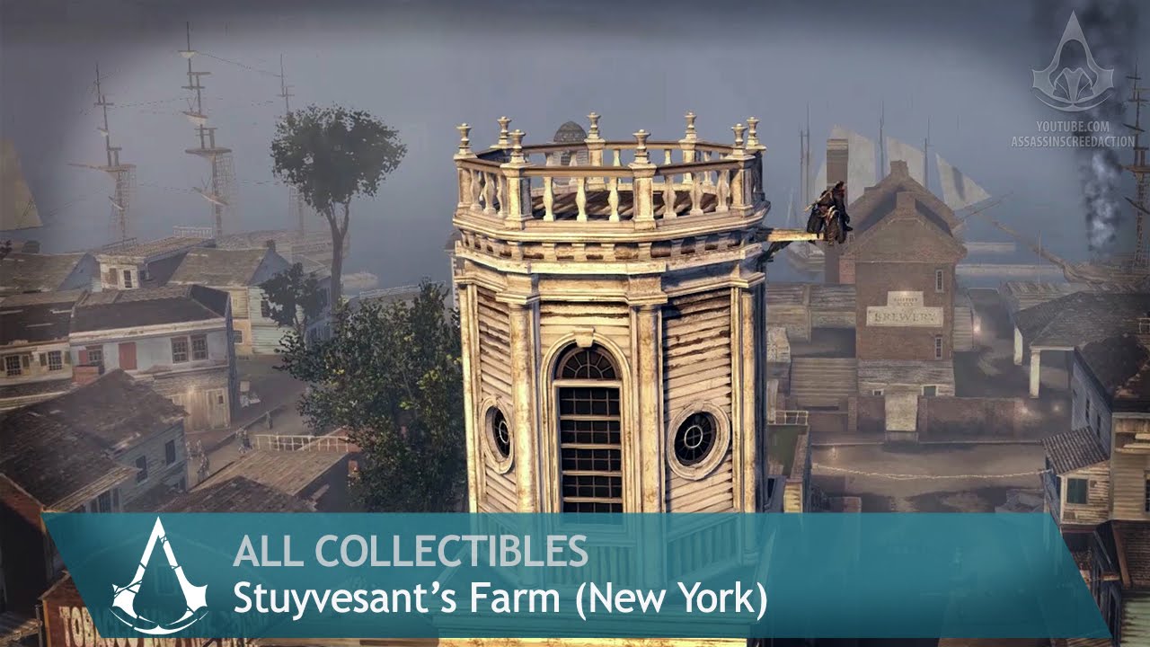 Assassin's Creed: Rogue - Side Memories - Stuyvesant's Farm [New York] (All collectibles)