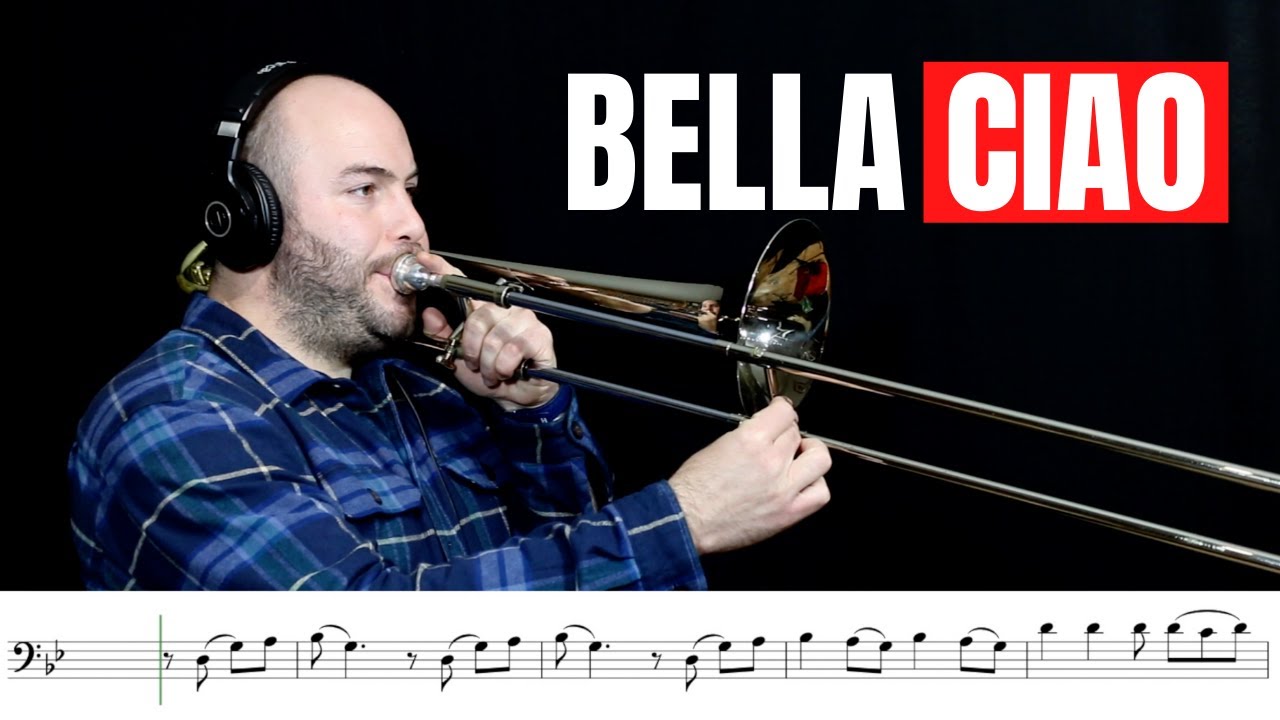 Bella Ciao - Play Along y Partitura para Trombón