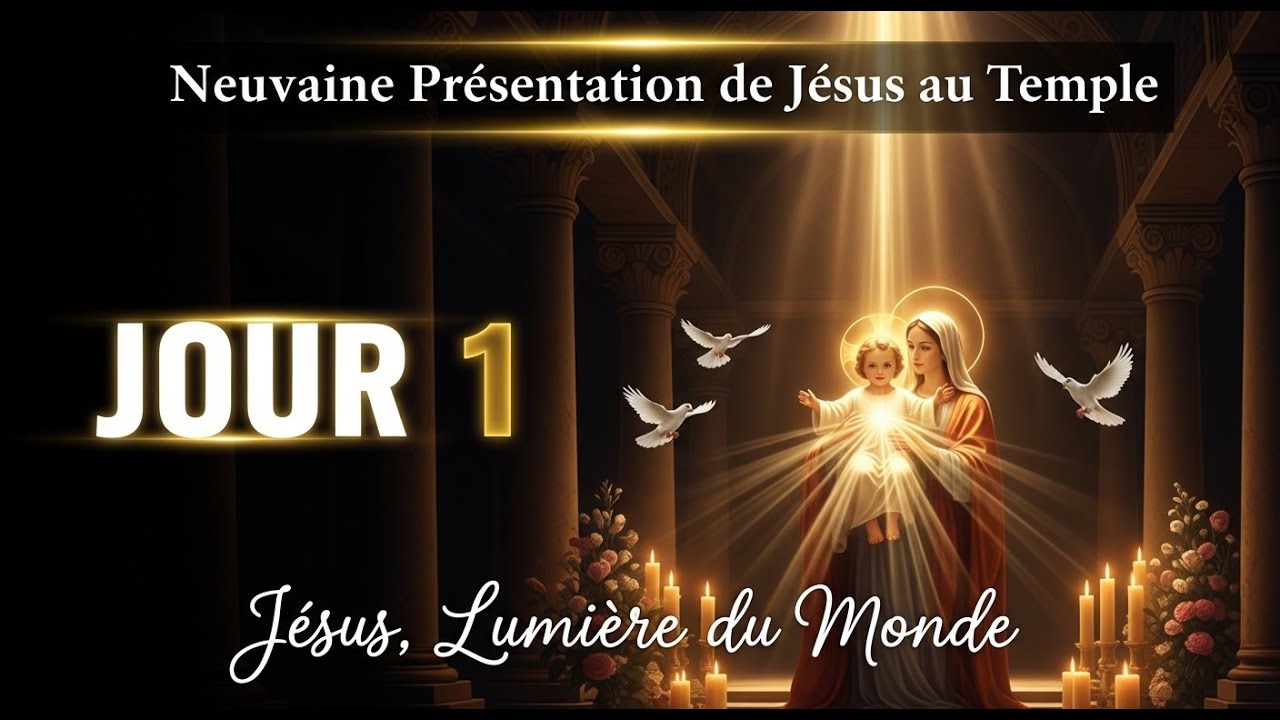 Jour 1 : Jésus, Lumière du Monde - Neuvaine Présentation de JESUS au Temple