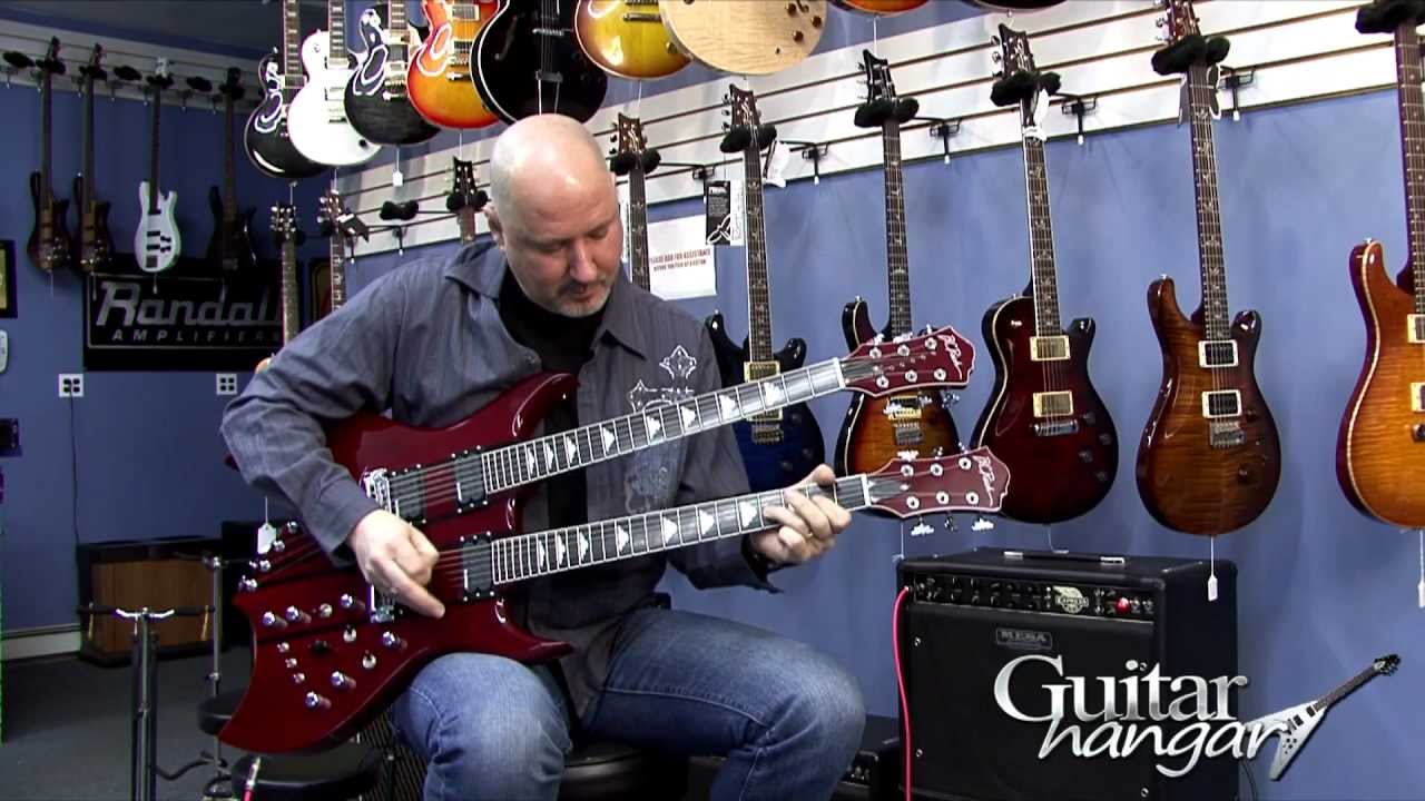 BC Rich Bich Double Neck Wine Red Electric Guitar Demo | Guitar Hangar