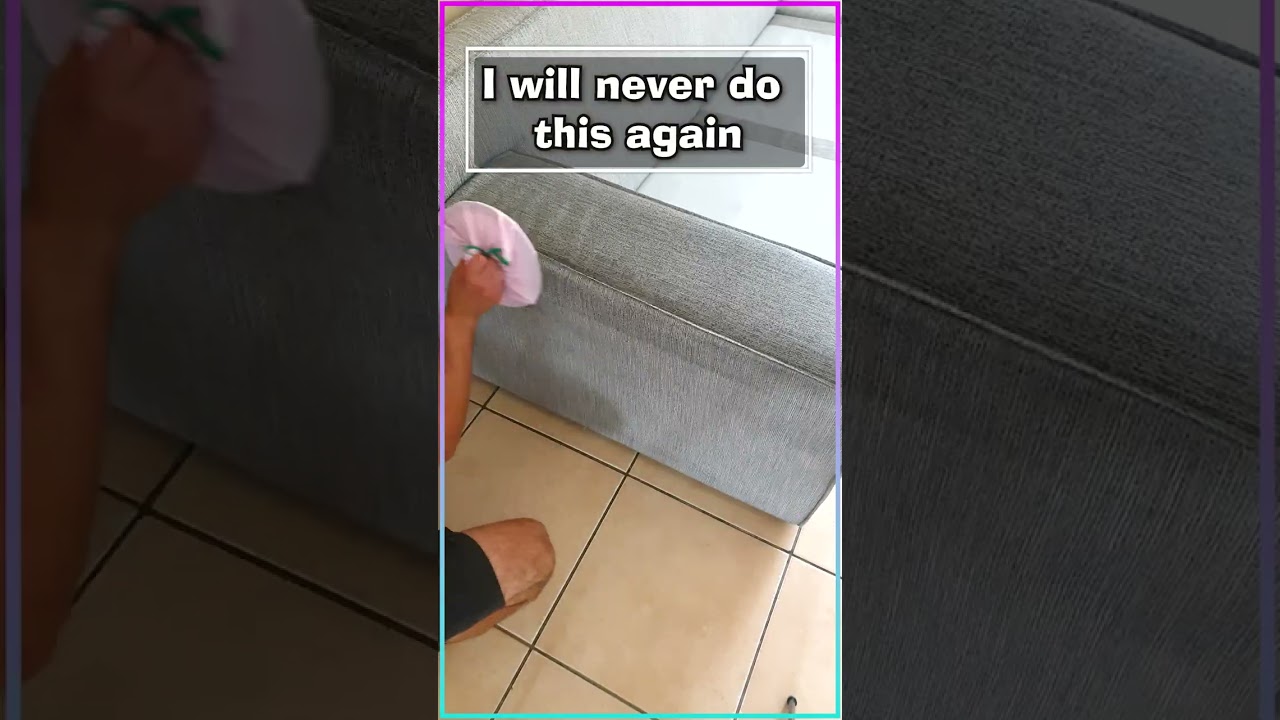 Testing Viral Couch Clean🤔(Does it Work?) #shorts #short #cleaning