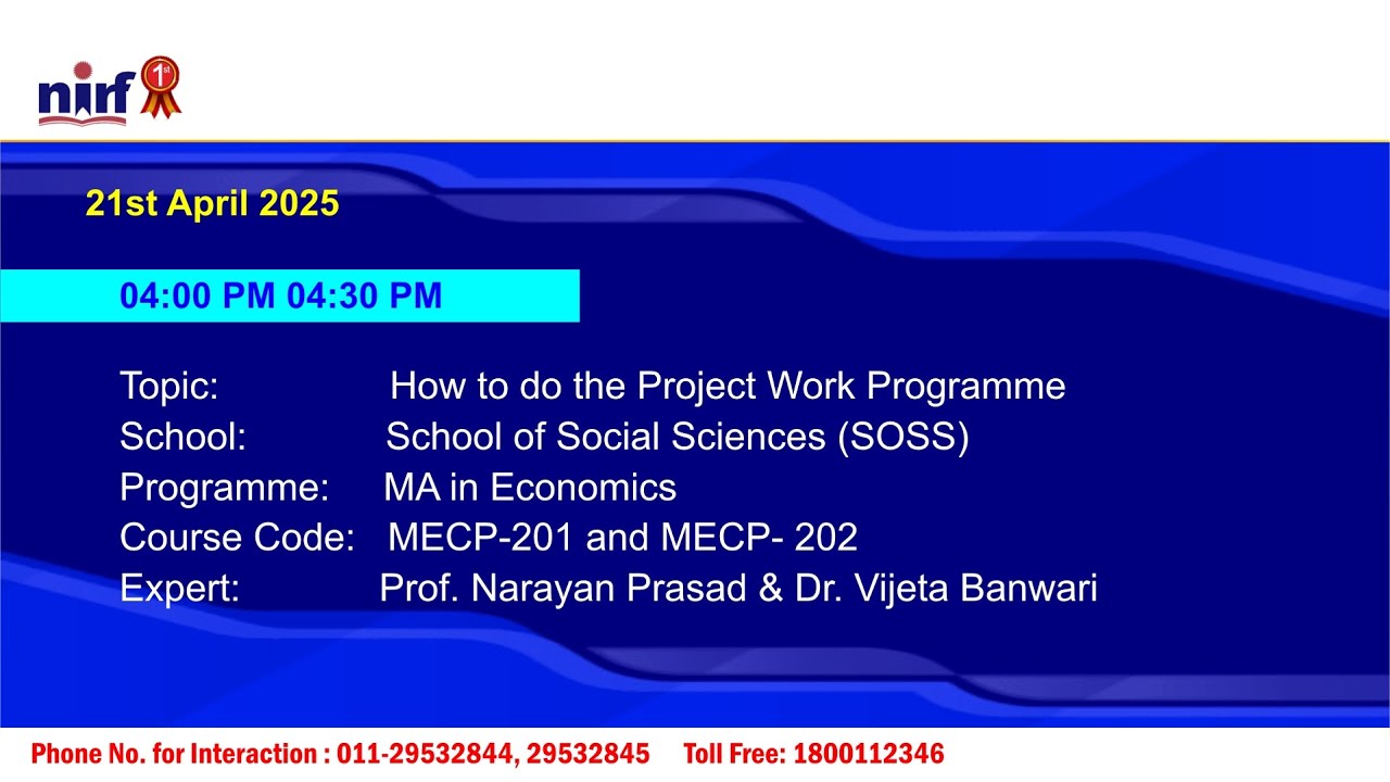 How to do the Project Work Programme