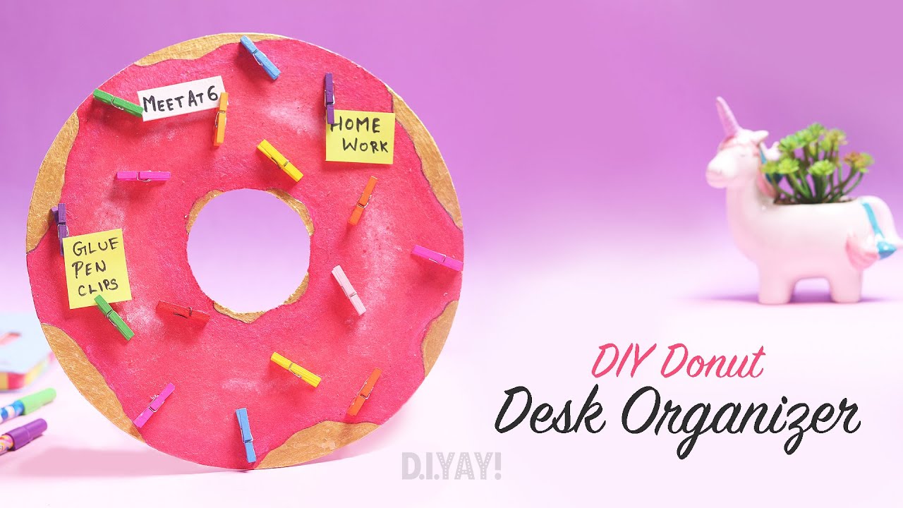 DIY Donut Desk Organizer | Desk Decor | Desk Decoration Ideas