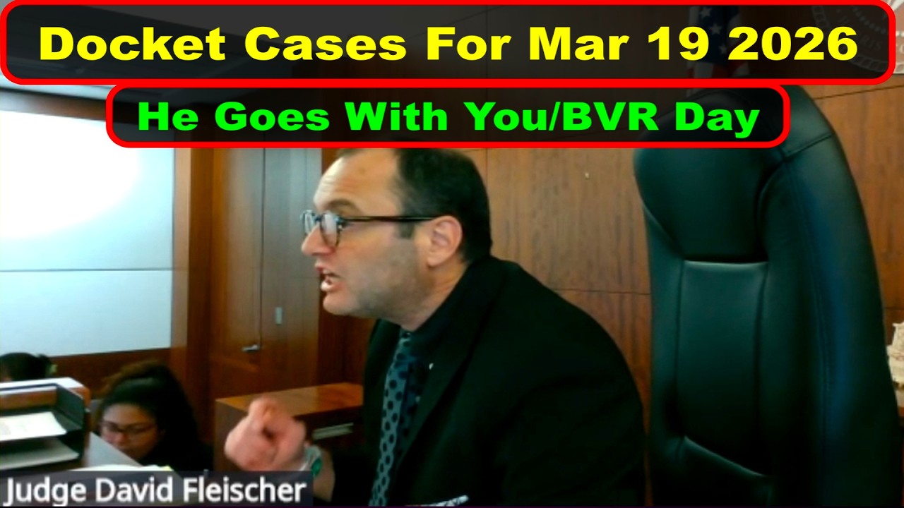 Judge Fleischer's Docket From March 19th, 2026  - Vikky's Court Watch
