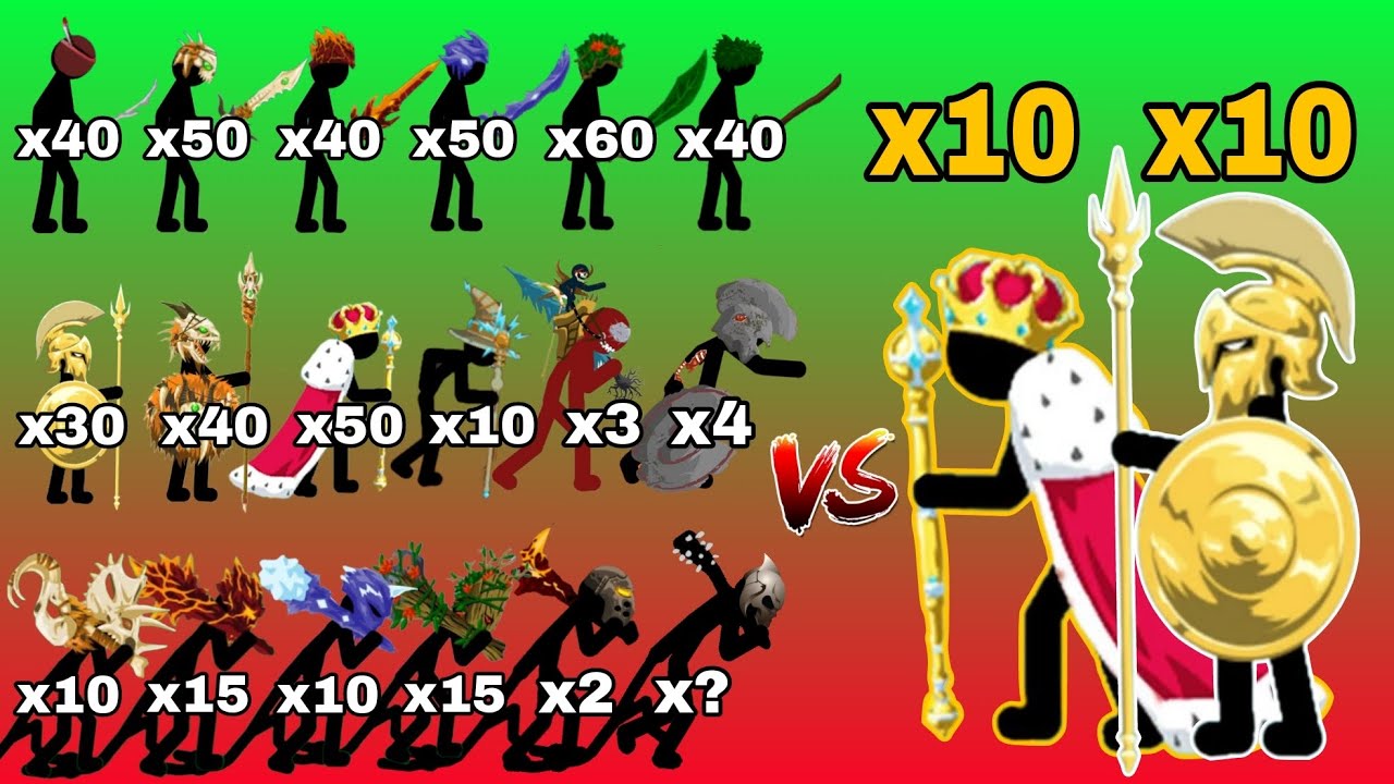Legendary Golden Spearton and King zarek Can Defeat The All? Stick War Legacy 