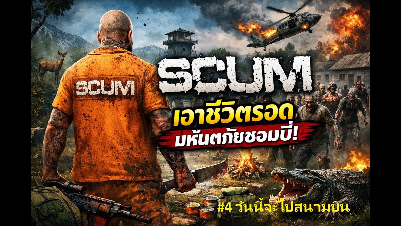 🔴 [Live] : SCUM [ไทย]   #4 - วันนี้จะไปสนามบิน