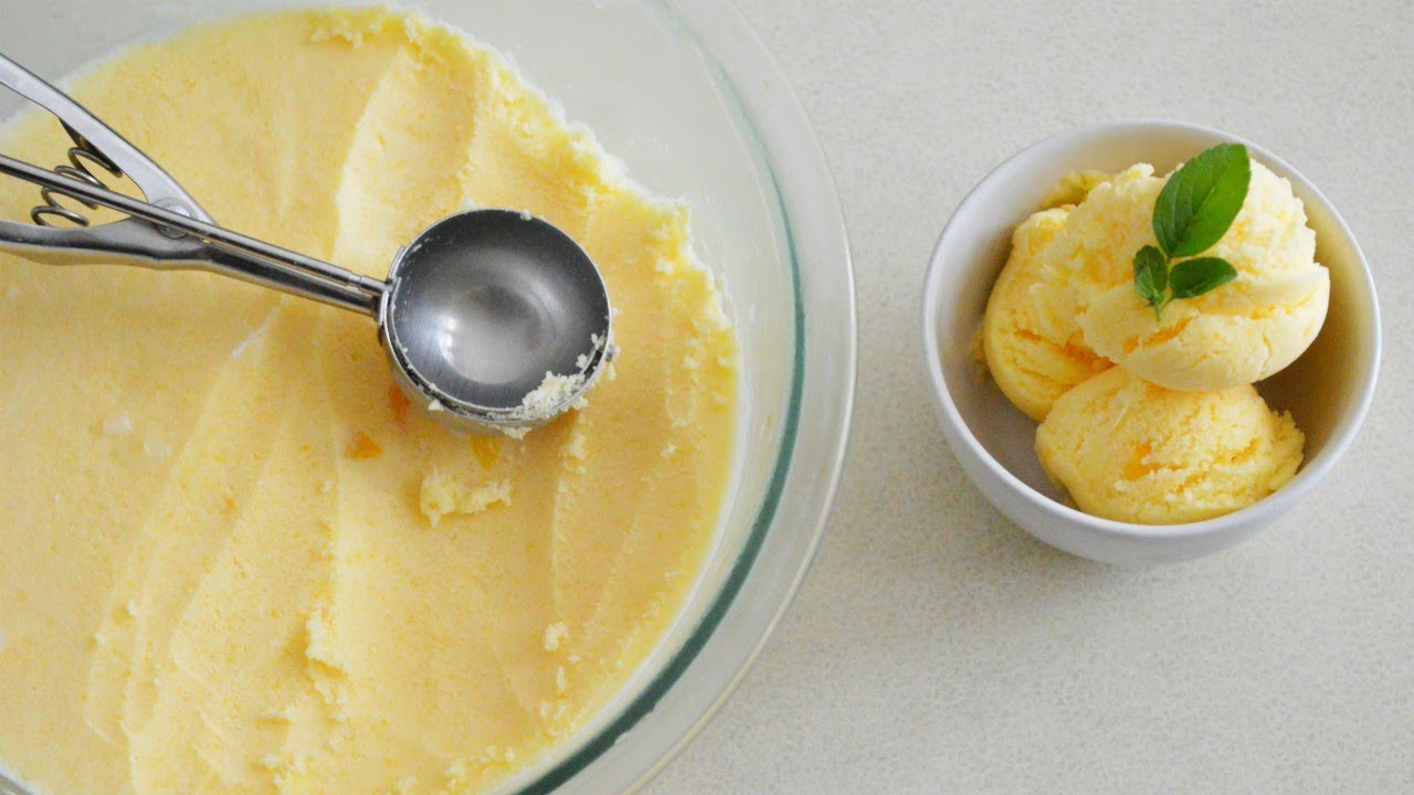 HELADO DE DURAZNO CON 2 INGREDIENTES!! AZUL COS