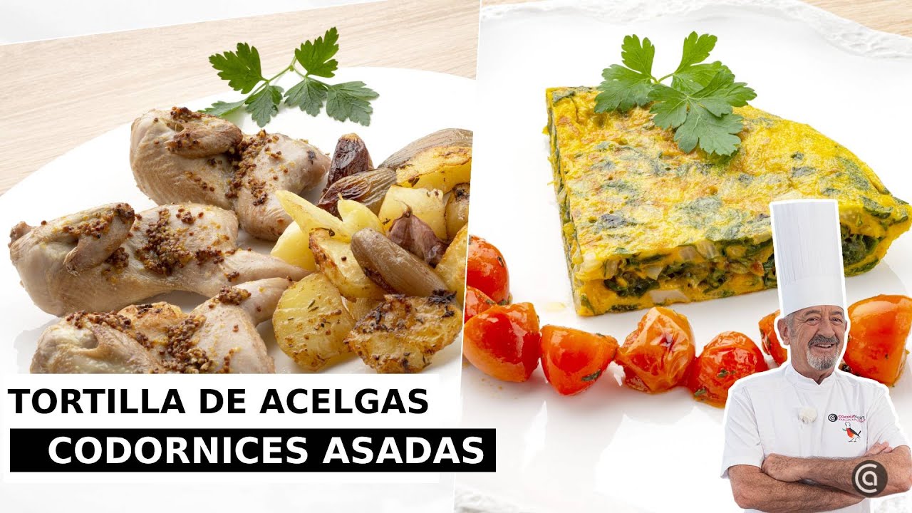 Tortilla de acelgas - Codornices asadas con patatas // Cocina Abierta de Karlos Arguiñano