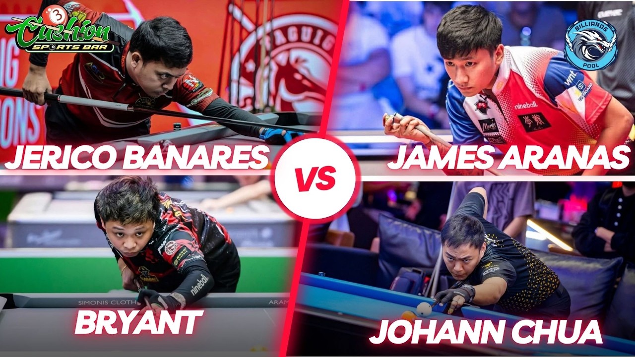 🔴BILLIARDS | JOHANN CHUA + ARANAS VS JERICO BANARES + BRYANT | RACE 16