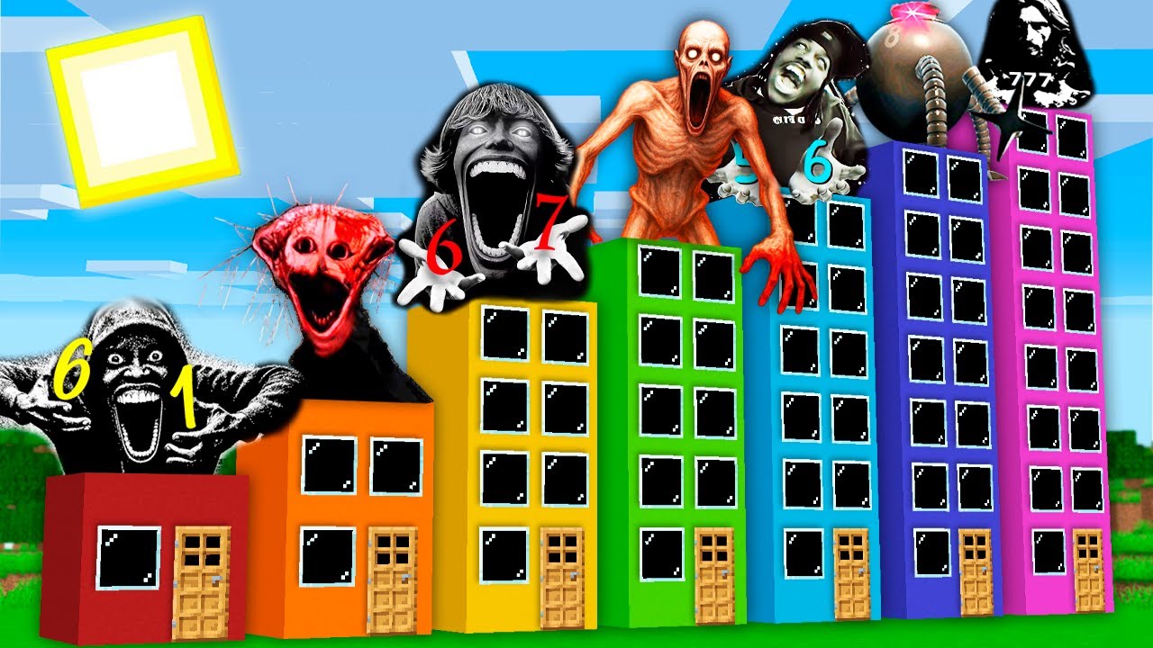SOBREVIVÊNCIA em HOTÉIS com SIX SEVEN KID | SIX ONE MEME | FIFTY SIX MEME | SCP | 777 no Minecraft!