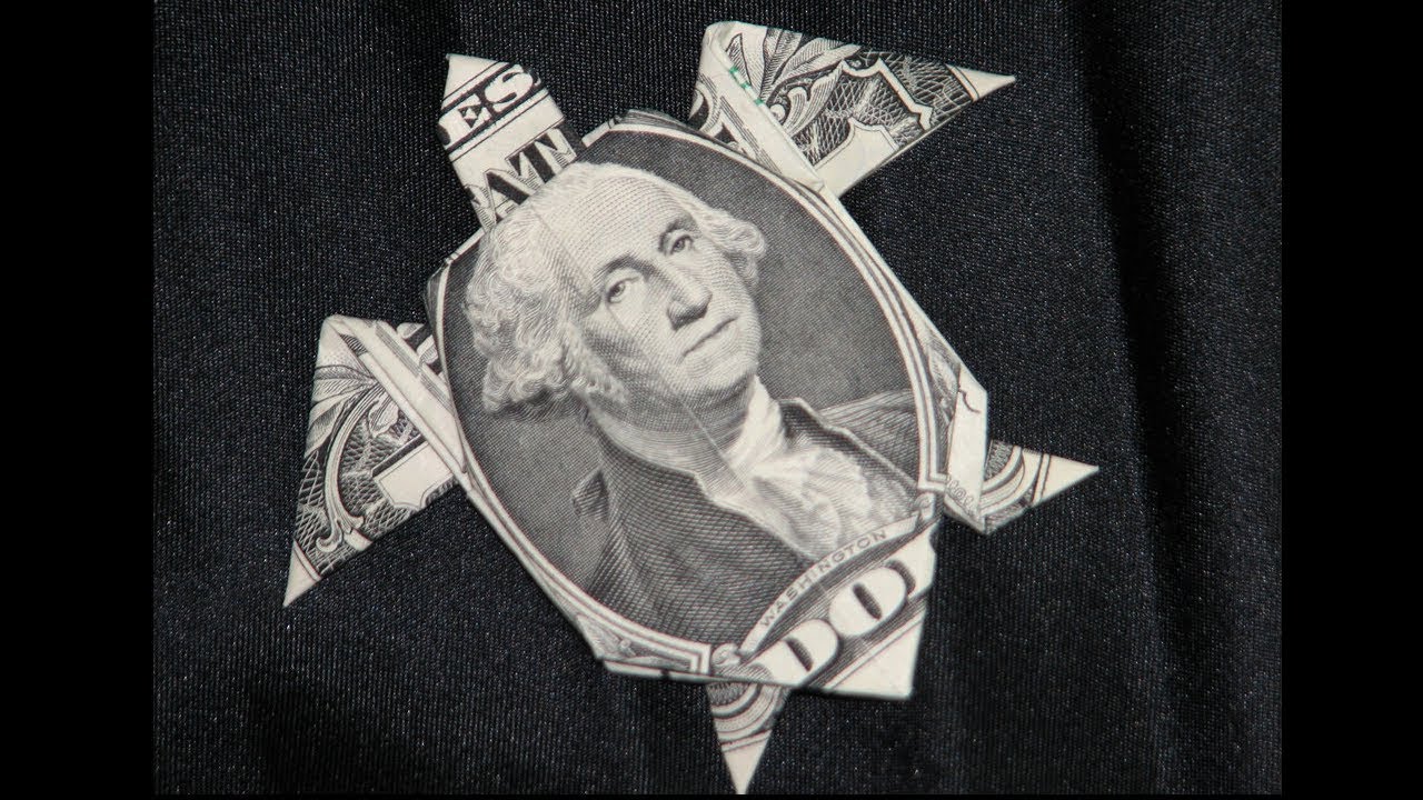 How to fold a Origami Turtle from Dollar Bill- Dollar Origami instruction- Origami Tutorial
