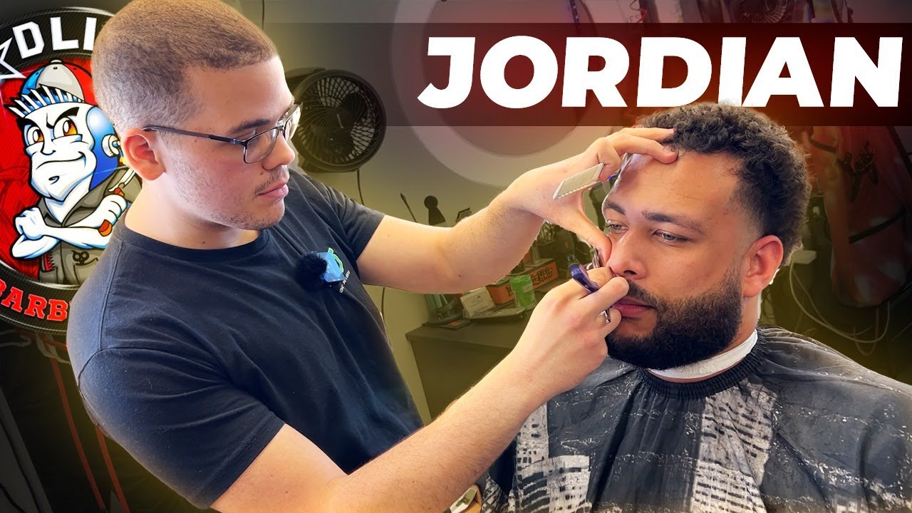 Mid Taper No C cup Haircut Tutorial Featuring Headlines Barber Jordian @Jordian Perez