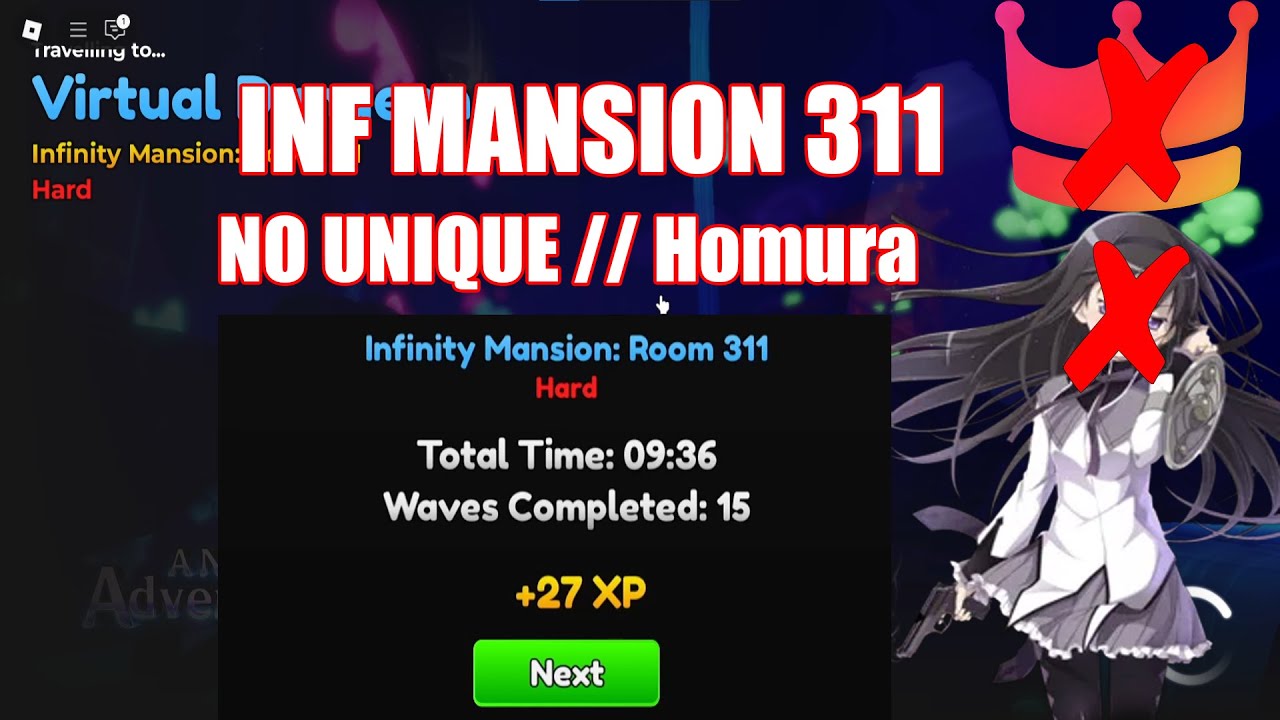 [ No unique & Homura ] Infinity Castle Room 311 | Anime Adventures #Jxxrns