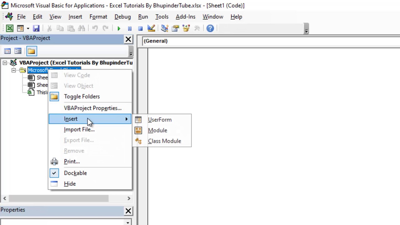 Tutorial 1 - simple VBA program in Excel