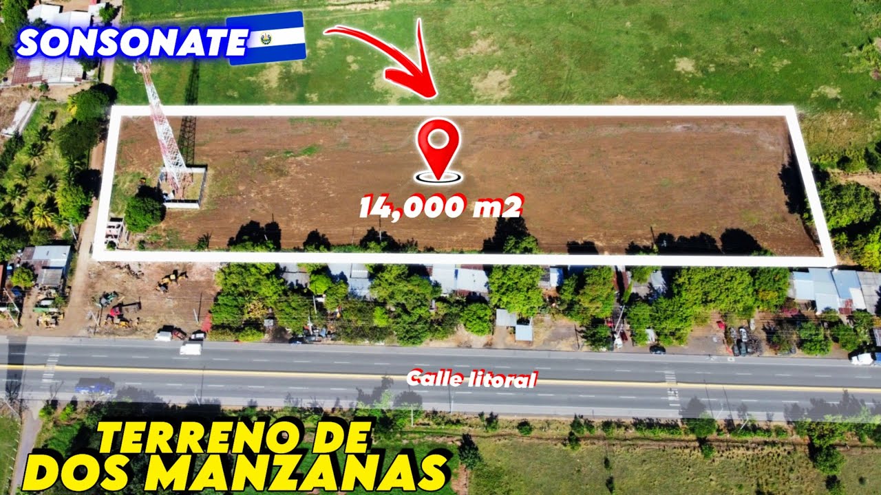 🚨 INCREIBLE TERRENO DE DOS MANZANAS A POCOS MINUTOS DE SONSONATE CENTRO EL SALVADOR 🇸🇻 