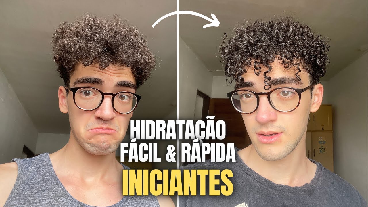 HIDRATAÇÃO RÁPIDA E FÁCIL PARA INICIANTES COM CABELO CACHEADO MASCULINO! (Como Hidratar)