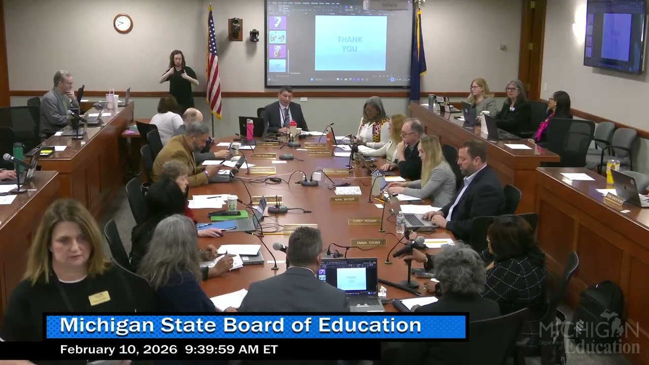 Michigan State Board of Education Meeting for February 10, 2026 - Morning Session