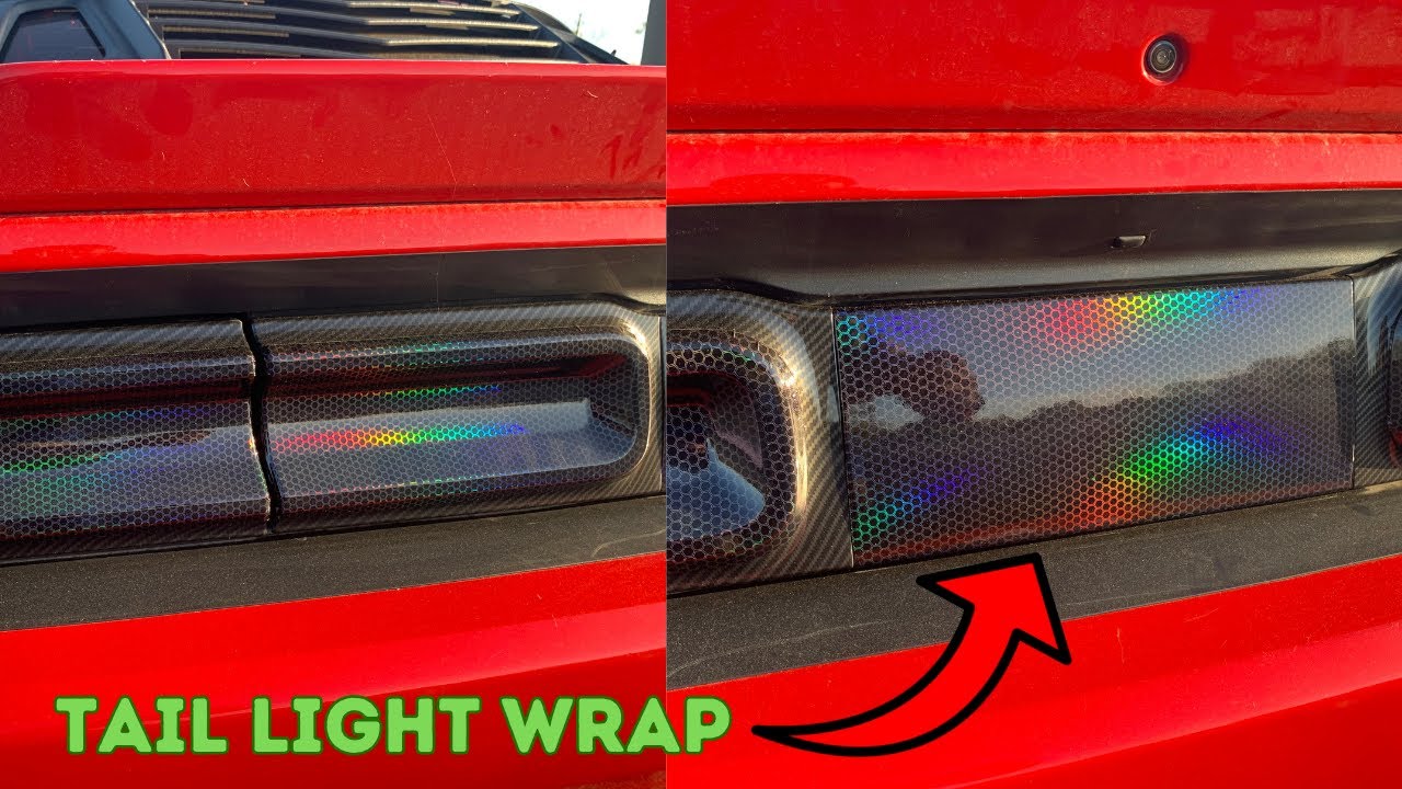 Challenger Smoke Tail Light Cover VViViD Bio Hex Wrap |  June 21, 2023