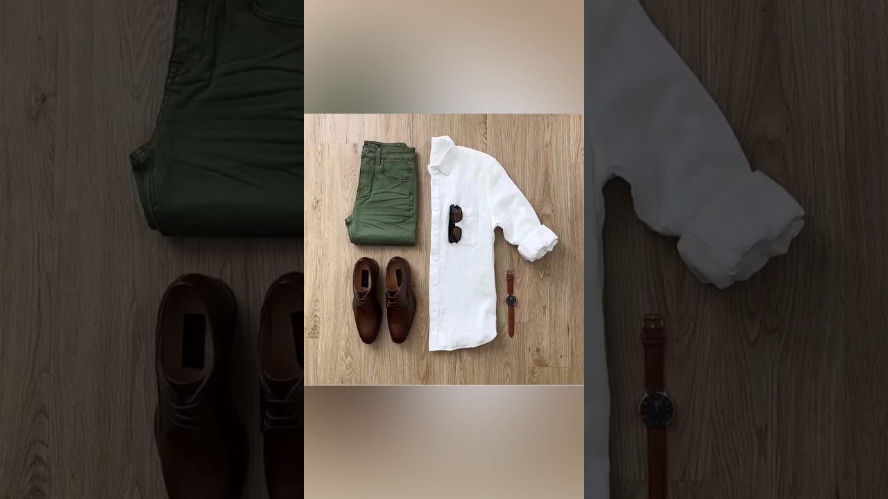 White shirt combination pant shirt shoes watch glasses #fashion #shorts