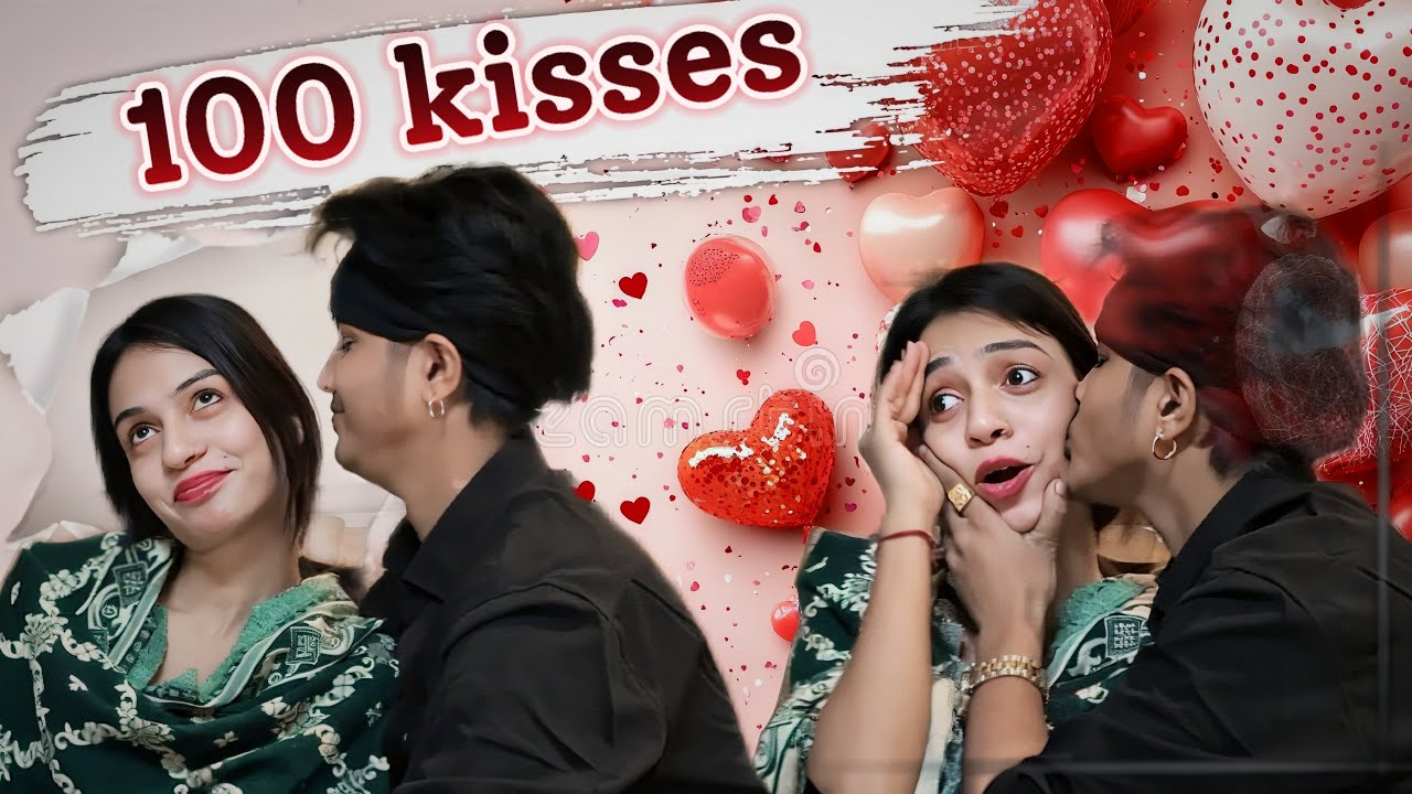 100 Kisses💋 #rajjufam #love #funny #viral #vlog 