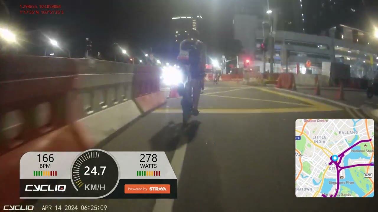 T100 Singapore Duathlon Standard Bike course