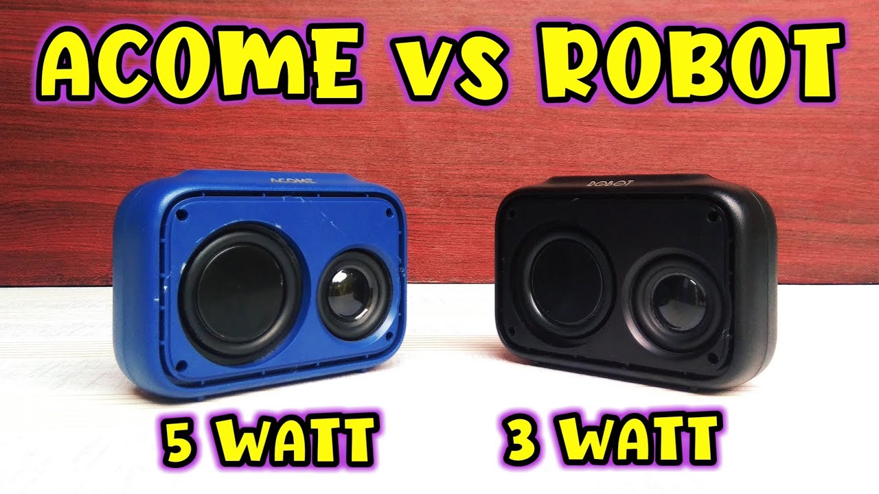 Battle Acome A1 VS Robot Dots RB100 Compilasi Audio Level Bass Test Power Output 5 Watts vs 3 Watts
