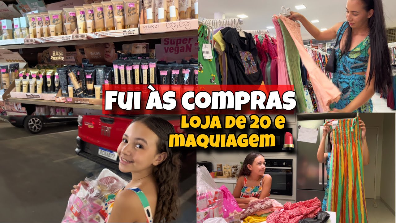 Fui bater perna com as menina na loja de 20 ! Comprei acessórios e maquiagem / Mãe de MENINA 💕