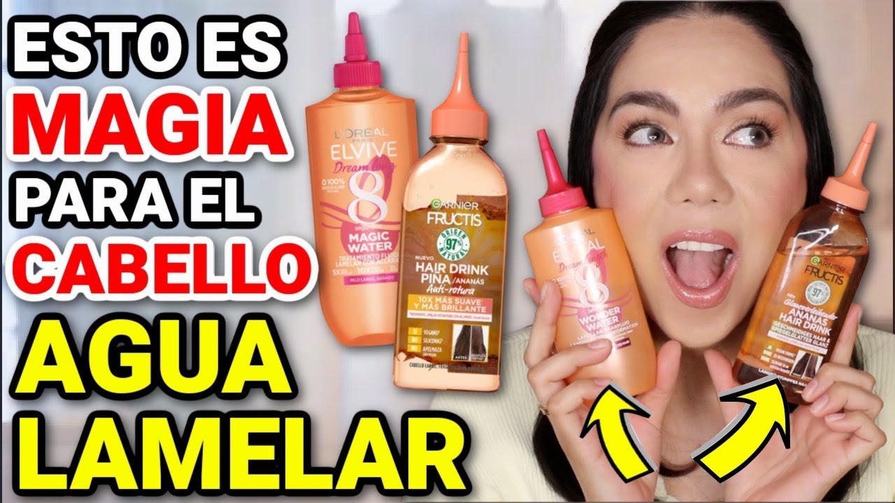 NUEVA!! AGUA LAMELAR 🤯 L'OREAL WONDER WATER VS. GARNIER ANANAS HAIR DRINK | MARIEBELLE