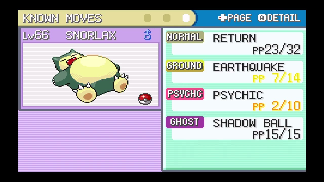 Pokemon FR Snorlax solos Elite 4