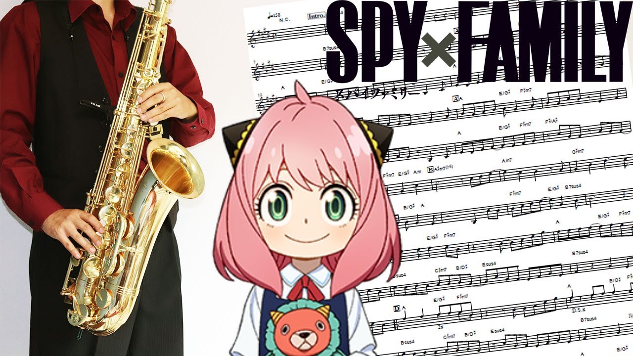 【SPY×FAMILY】SOUVENIR【楽譜】BUMP OF CHICKEN サックスで吹いてみた Saxophone Cover [Sheet]