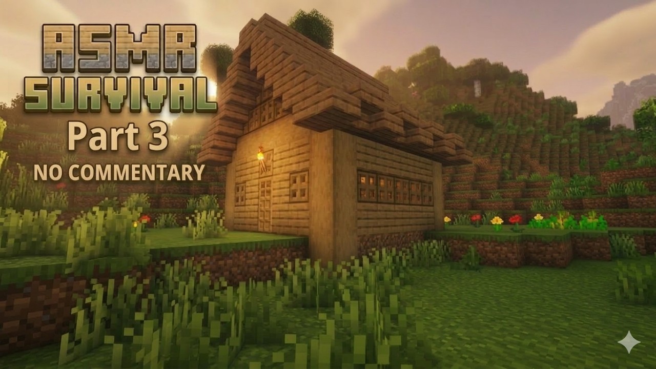 ASMR Minecraft Long Mining Trip & Village Hunting Survival World (ASMR / No Commentary) | Part 3