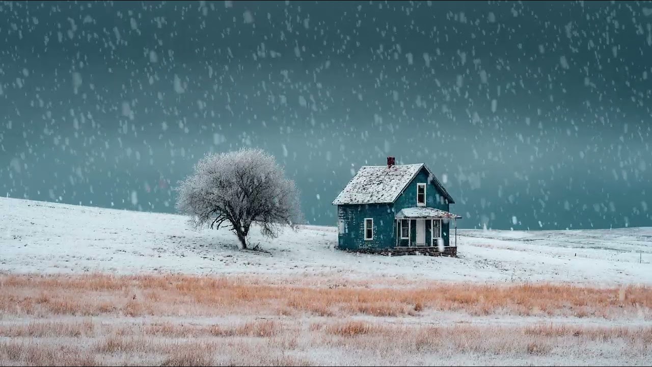 Silent snowy night ambience with snowfall | Winter sounds to help you relax, focus, and sleep better
