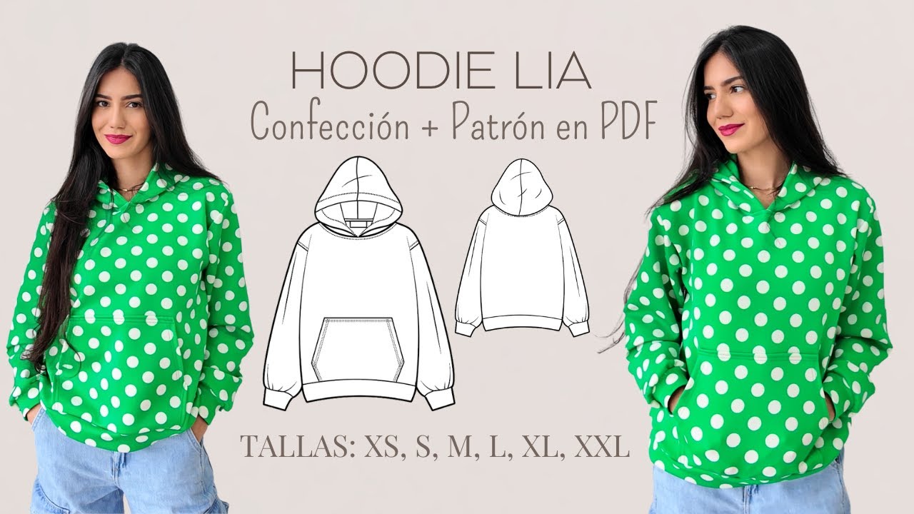 Como hacer un Hoodie (Sueter- Polerón) Confección + Patrones de costura en hoja carta