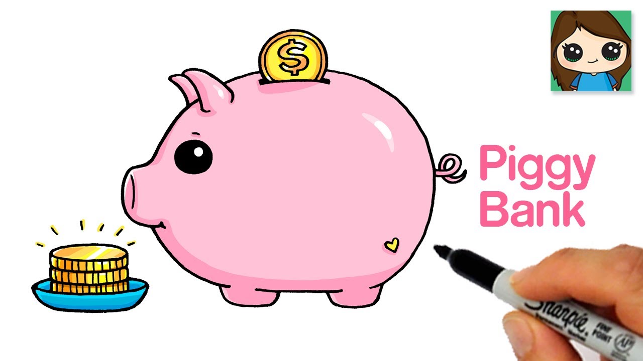 How to Draw a Piggy Bank Easy