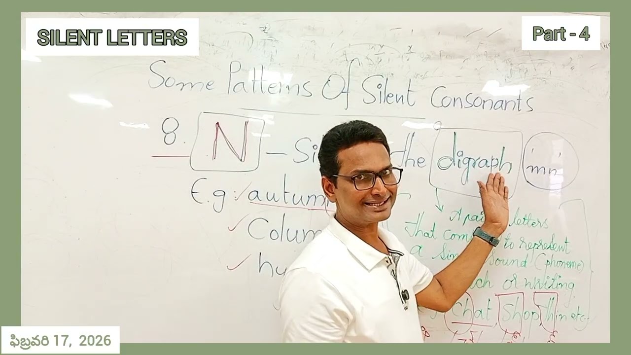 SILENT LETTERS_PART - 4_INTERMEDIATE 1ST YEAR ENGLISH GRAMMAR