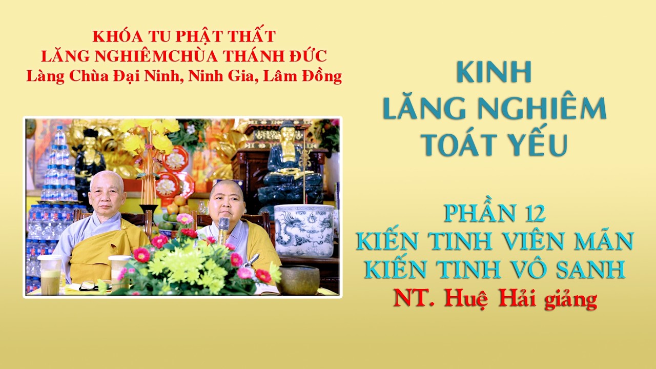 KINH LĂNG NGHIÊM toát yếu 12-Ni trưởng Đại Bi (Đệ tử Sư Bà Hải Triều Âm-Phật thất 21 ngày-Thánh Đức)