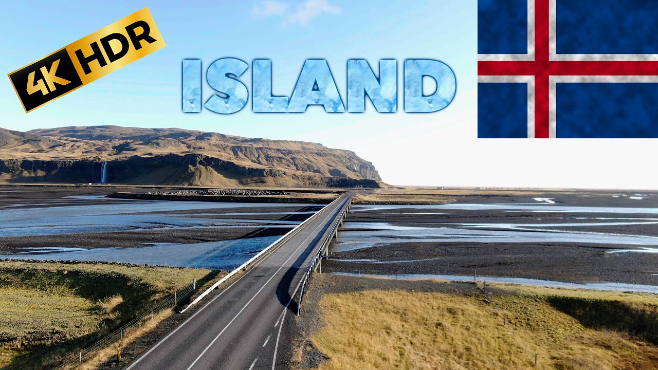 Island aus der Vogelperspektive HDR