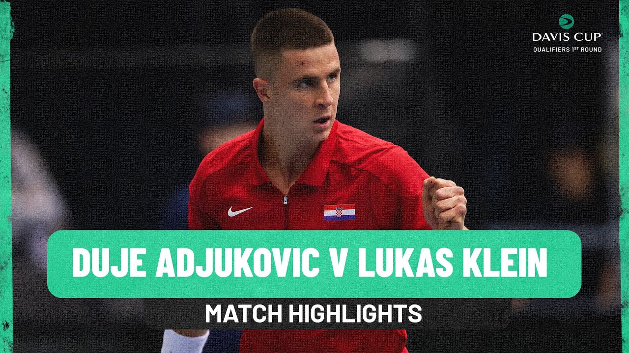 Duje Ajdukovic v Lukas Klein | Croatia v Slovakia | 2025 Davis Cup Qualifiers Match Highlights