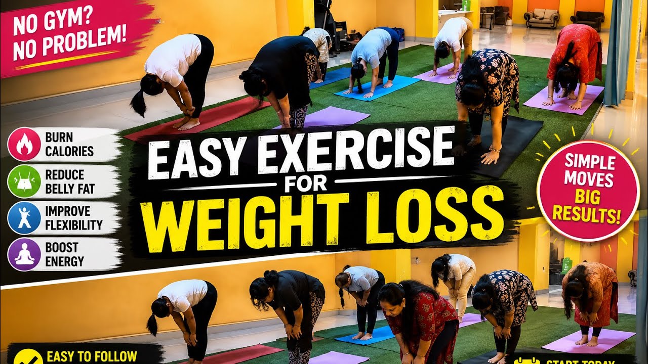 Easy Fat Burn Exercises | No Equipment Weight Loss Routine