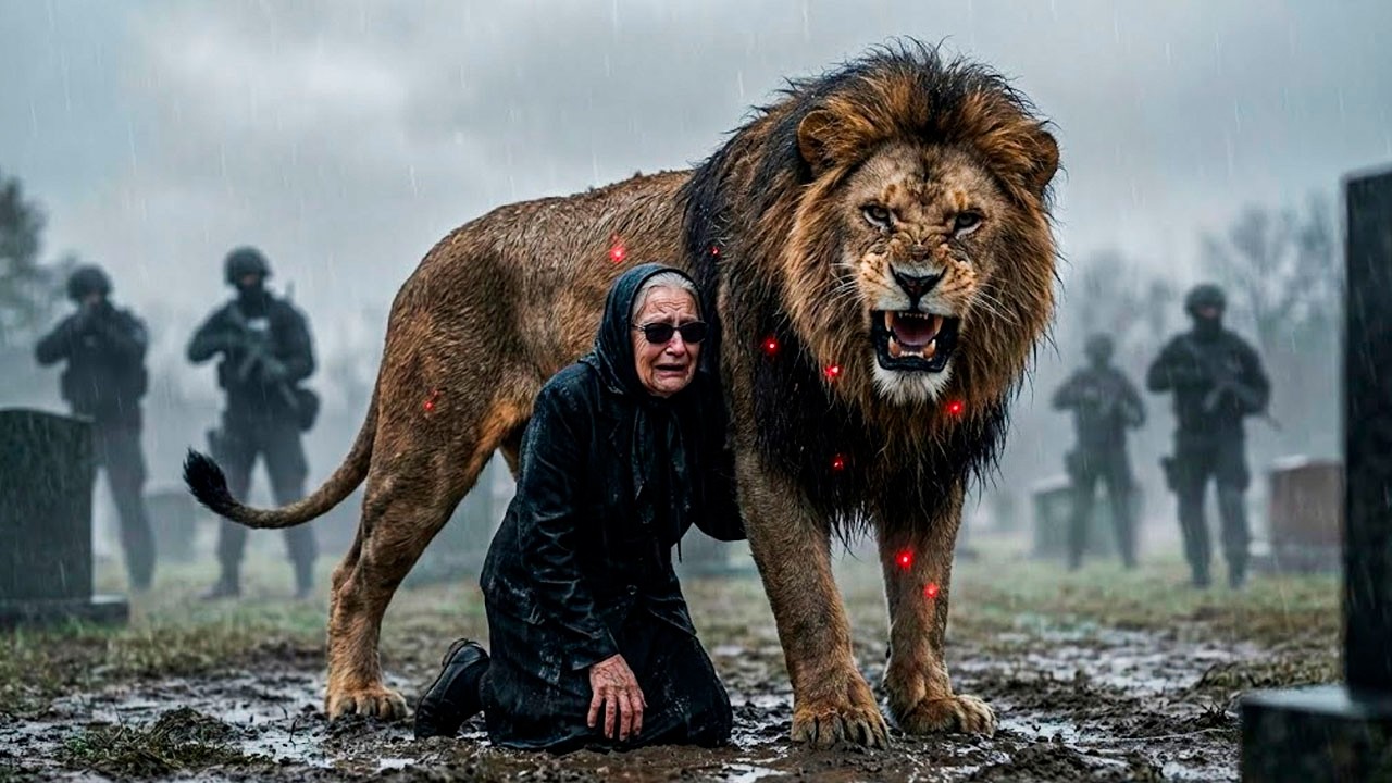 A Polícia Ia Atirar, Mas Quando o Leão Chegou na Idosa Cega, a Reação Dele Fez Todos Chorarem.