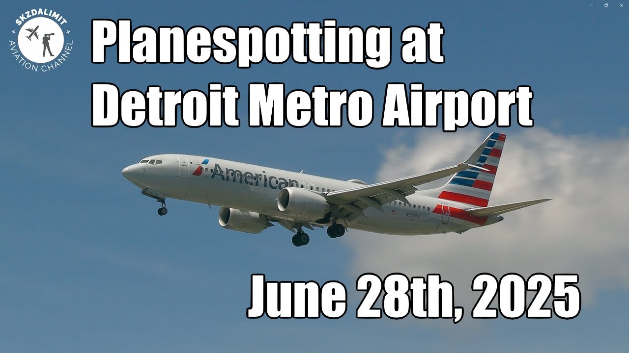 Plane Spotting at Detroit Metro Airport - June 28, 2025 #planespotting #dtw  #aviationdaily