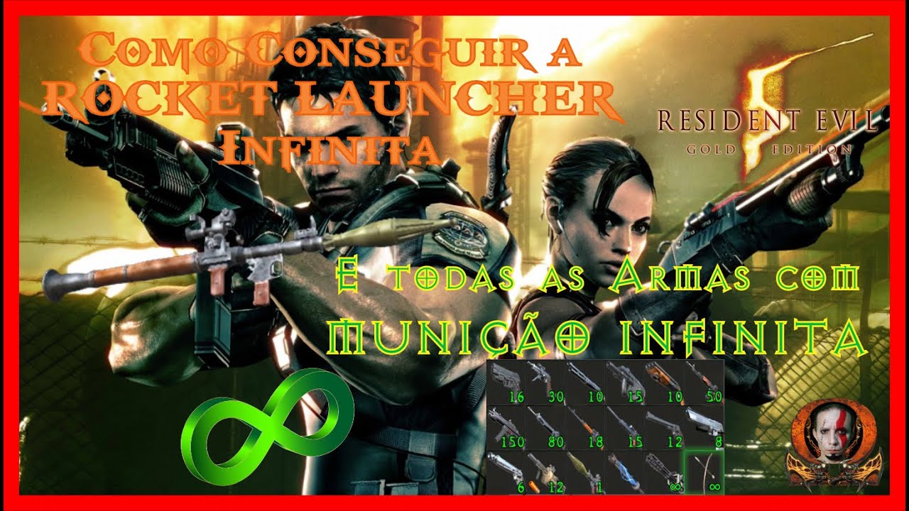 CÉSARY EM RESIDENT EVIL 5 - COMO CONSEGUIR A ROCKET LAUNCHER E TODAS AS ARMAS COM MUNIÇÃO INFINITA