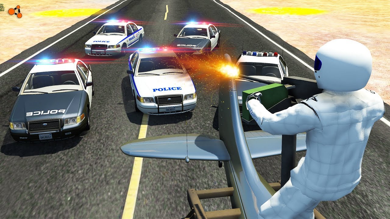 Beamng Drive - Police Chase Machine Gun vs Bandits #3