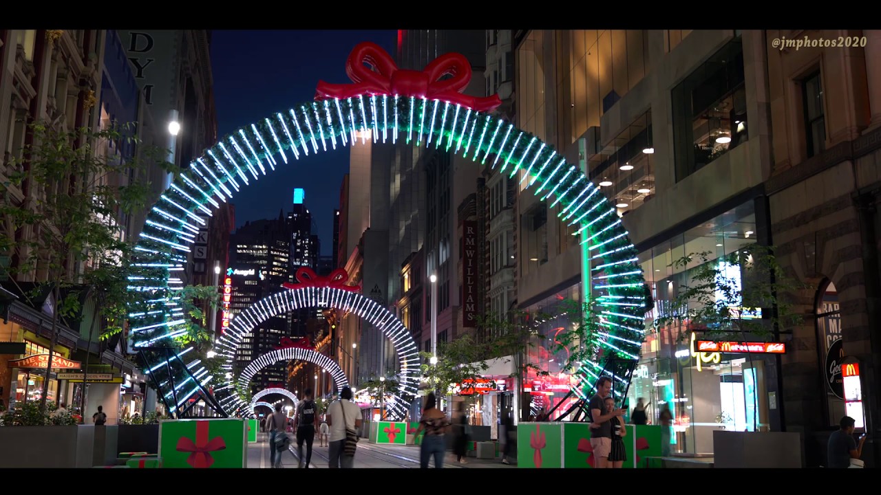 Christmas Lights in the City - George Street, Sydney Australia.