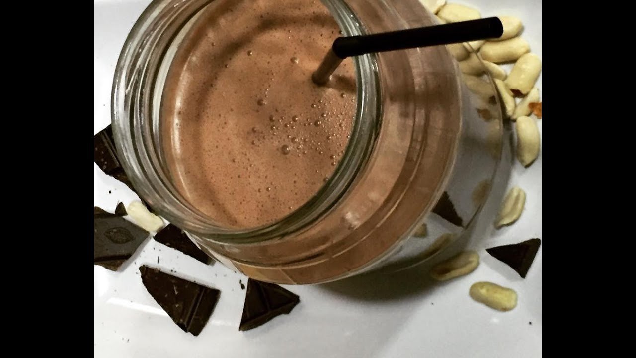 Batido para engordar de chocolate y maní