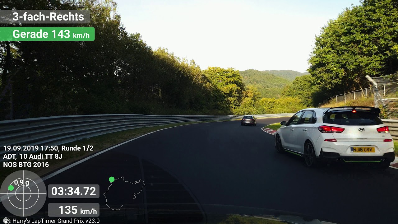 Audi TT 8j Quattro Nordschleife 19.09.2019 [BtG] warmup lap Nürburgring