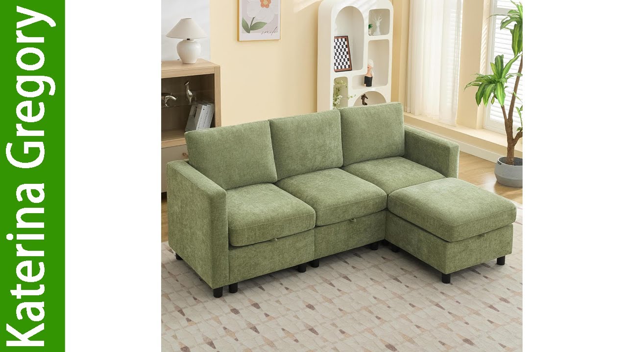 WUTUTUEE 83 inch L-Shaped Modular Sectional Sofa with Storage & Movable Ottoman Review