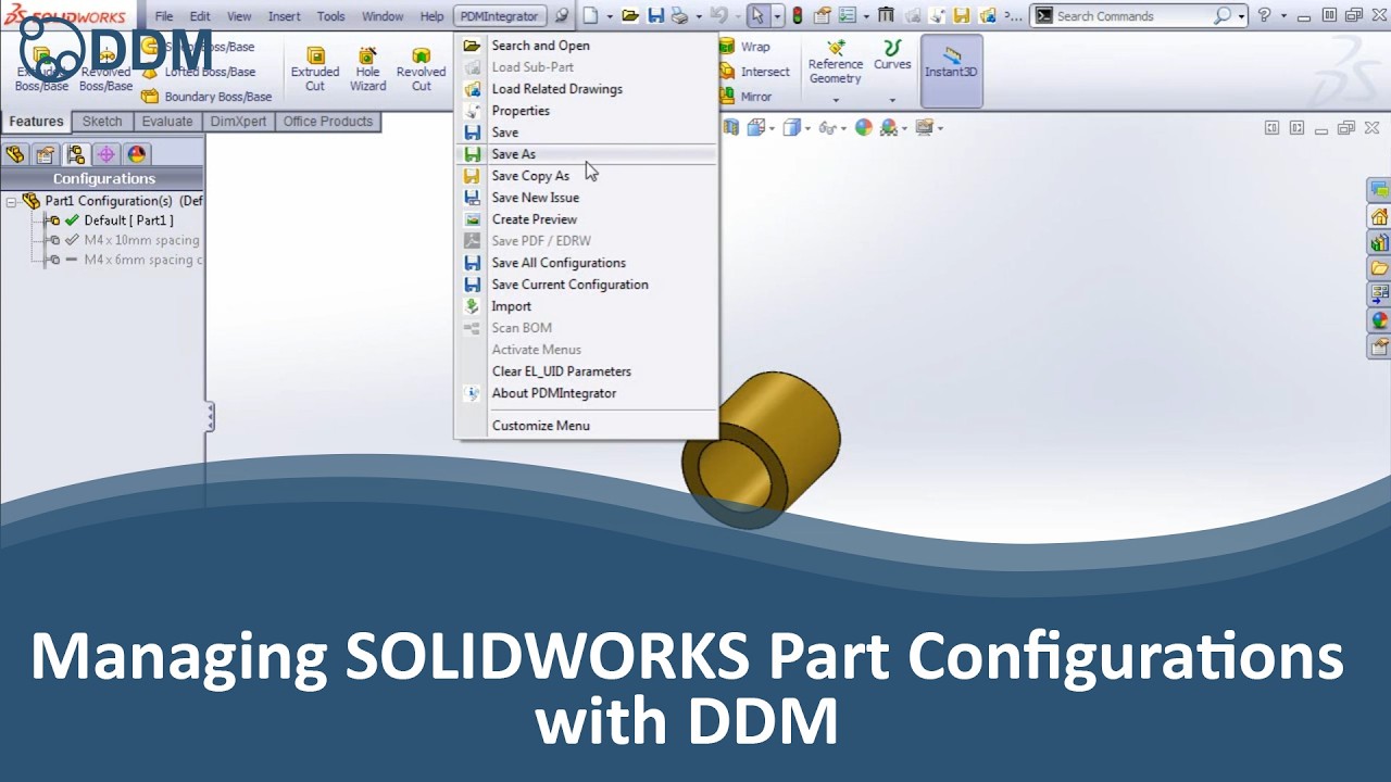 SOLIDWORKS PDM / PLM в DDM &mdash; управление конфигурациями деталей