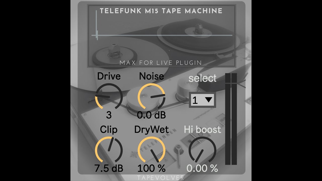 Плагин для магнитофона Telefunk M15 для Ableton Live! (Max для Live)